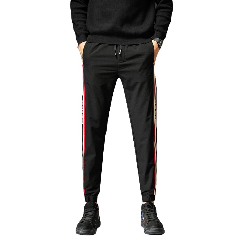 trousers with stripes on the side