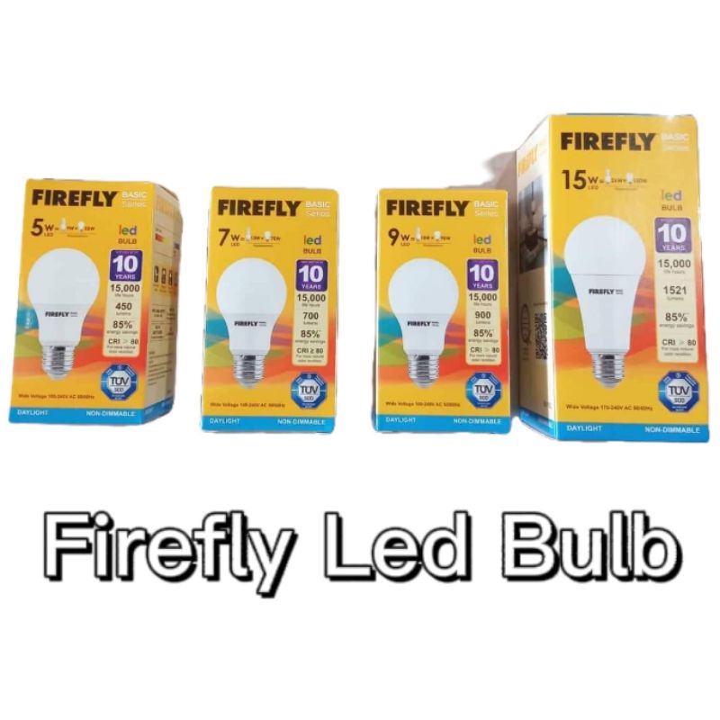 FIREFLY LED Light bulb 5watts, 7watts, 9watts, 15watts | Shopee Philippines