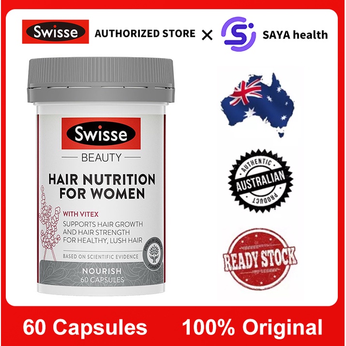 Swisse Beauty Hair Nutrition For Women 60 Capsules Healthy Hair Growth Support Shopee Philippines