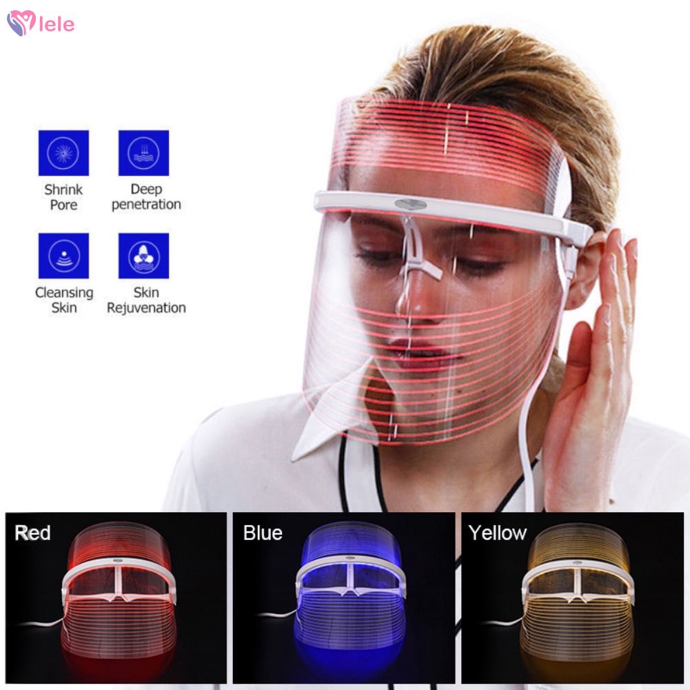 LE 3 Color LED Light Therapy Face face shield Beauty Instrument Facial