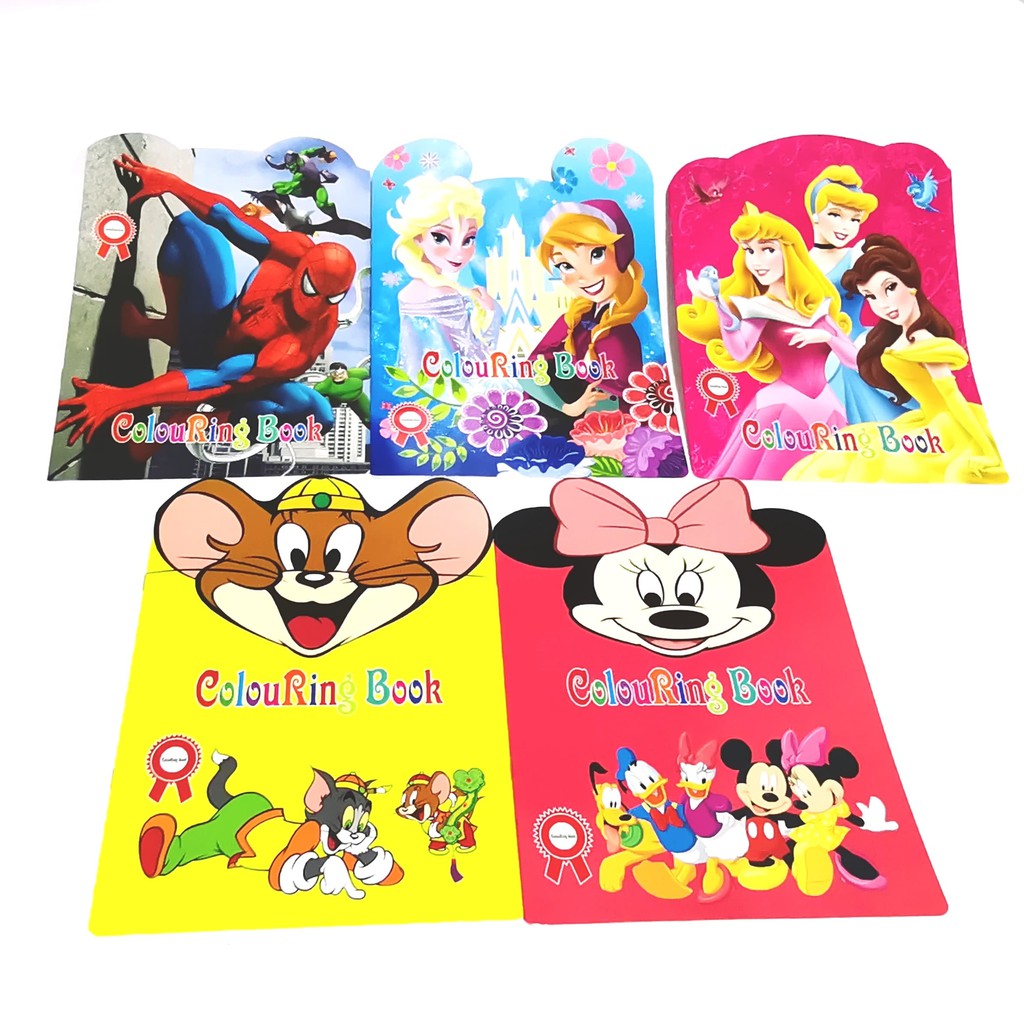 Drawing and Coloring book cartoon characters design for toddlers kids  school office supplies | Shopee Philippines
