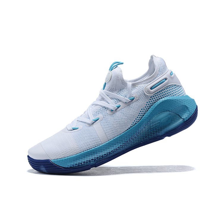 curry 6 blue white