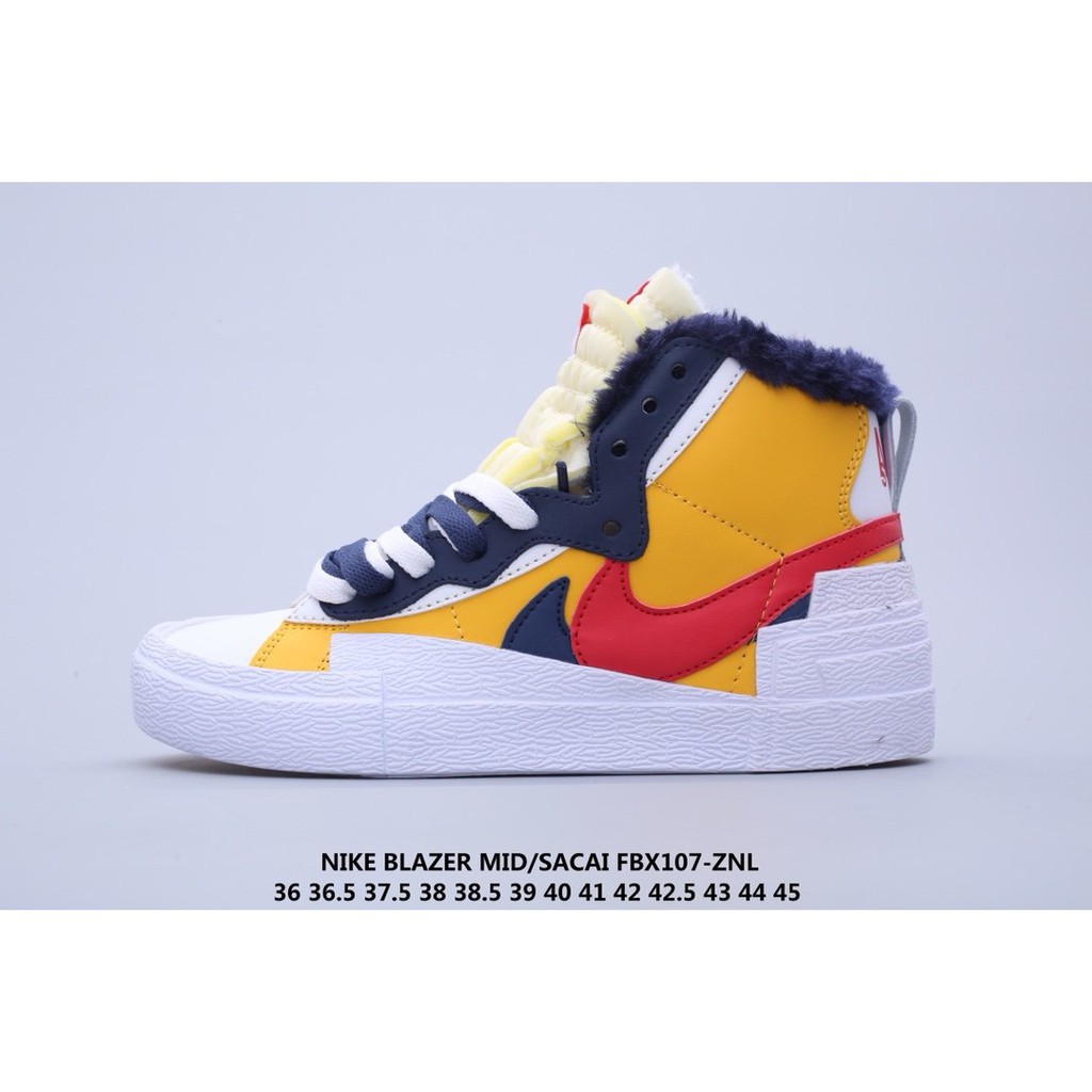 Sacai X Nike Blazer Mid Plus Velvet Warmth Overlay Design Avant