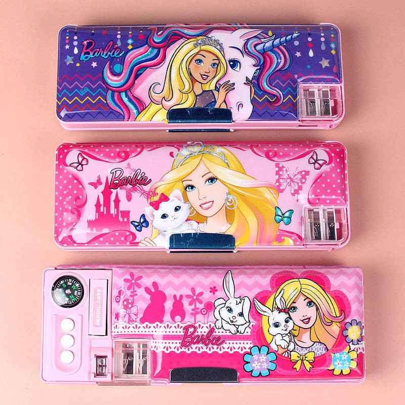 unicorn﹏ Barbie Princess Multifunctional Stationery Box Children's Plastic Pencil  Case Cartoon Cute Girl Pupil Double-sided Pencil Case | Shopee Philippines