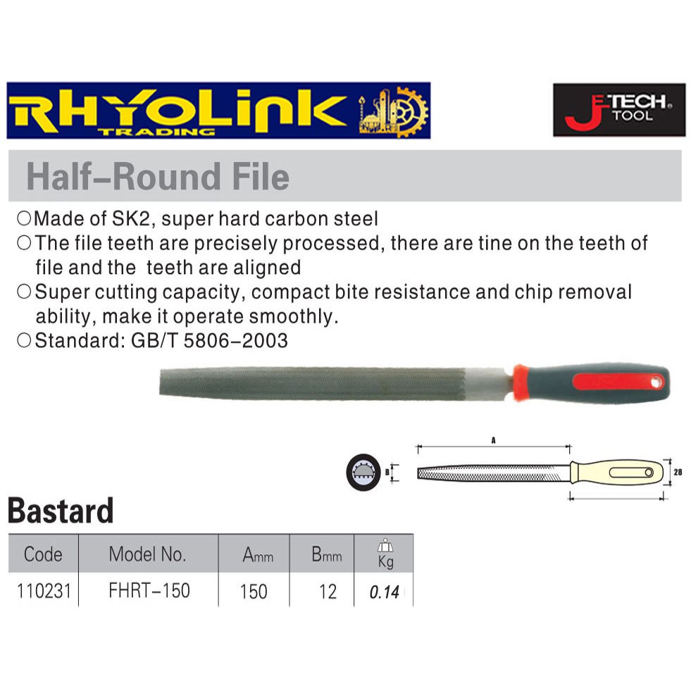 Half Round Bastard File Fhrt 150 Shopee Philippines