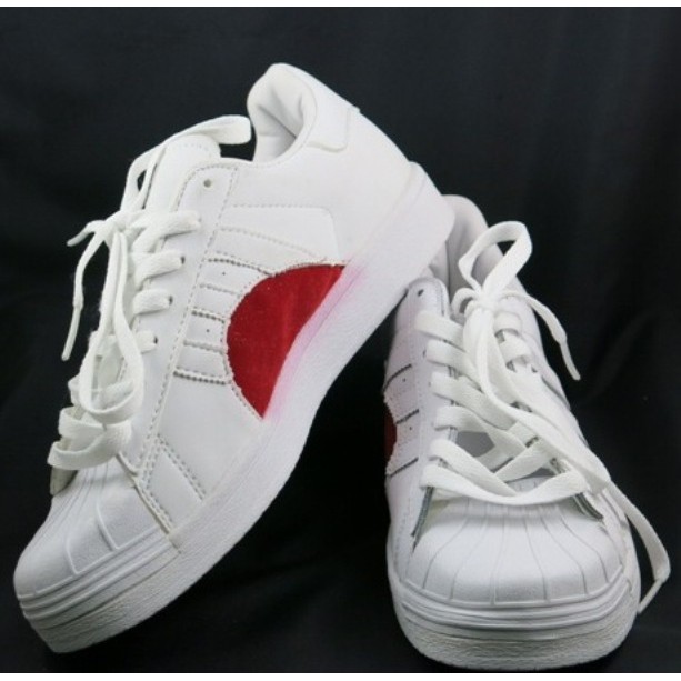 adidas superstar white red