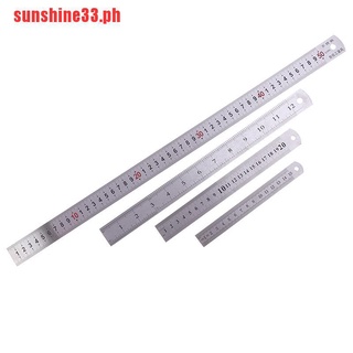 2PCS Stainless Steel Ruler and Metal Rule Kit 30cm 15cm 12inch 6inch Thickening 