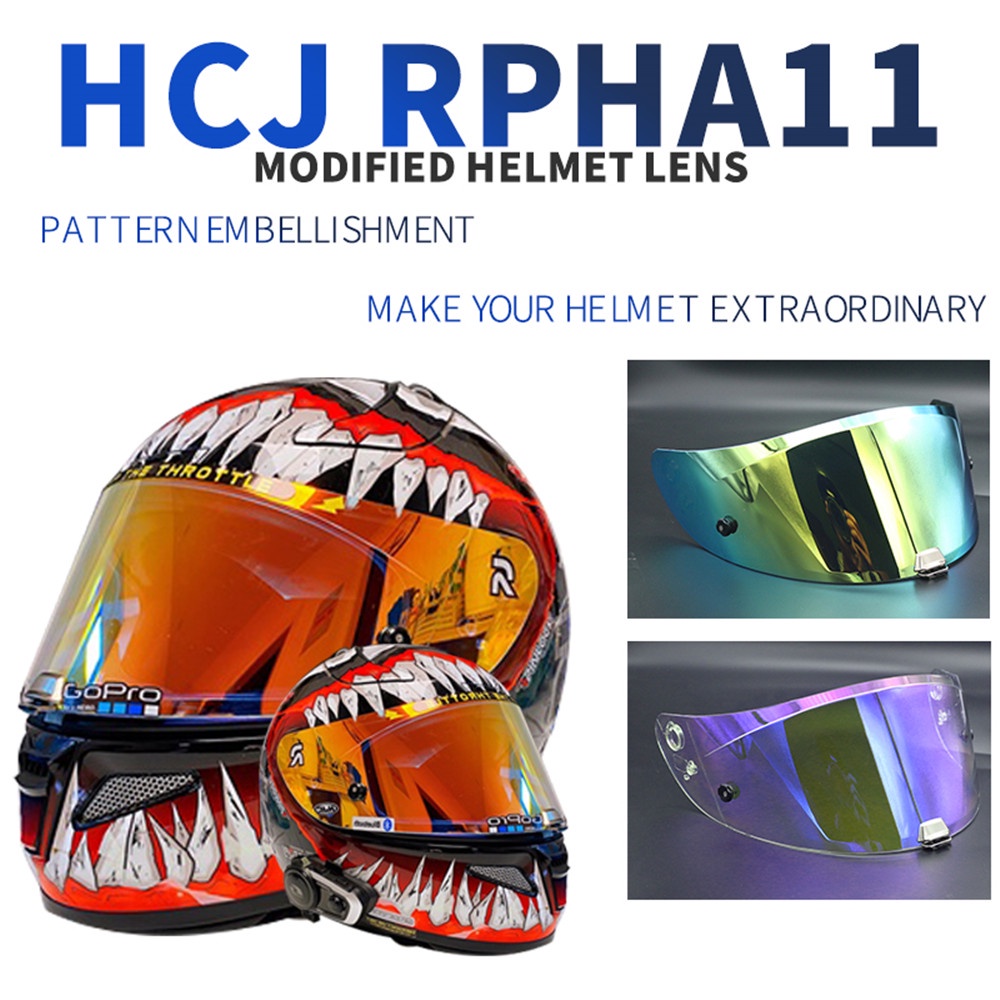 Helmet Lens Visor Helmet Motorcycle Full Face Helmet Shied Lens Glasses for HJC RPHA11 Shopee