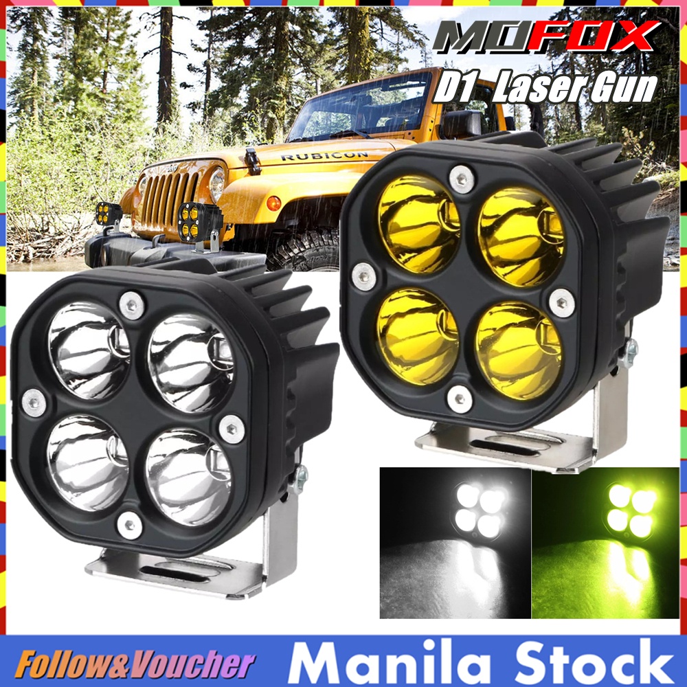 MOFOX D1 Laser Gun LED Work Light For Motorcycle Car 3Inch 40W 4000LM