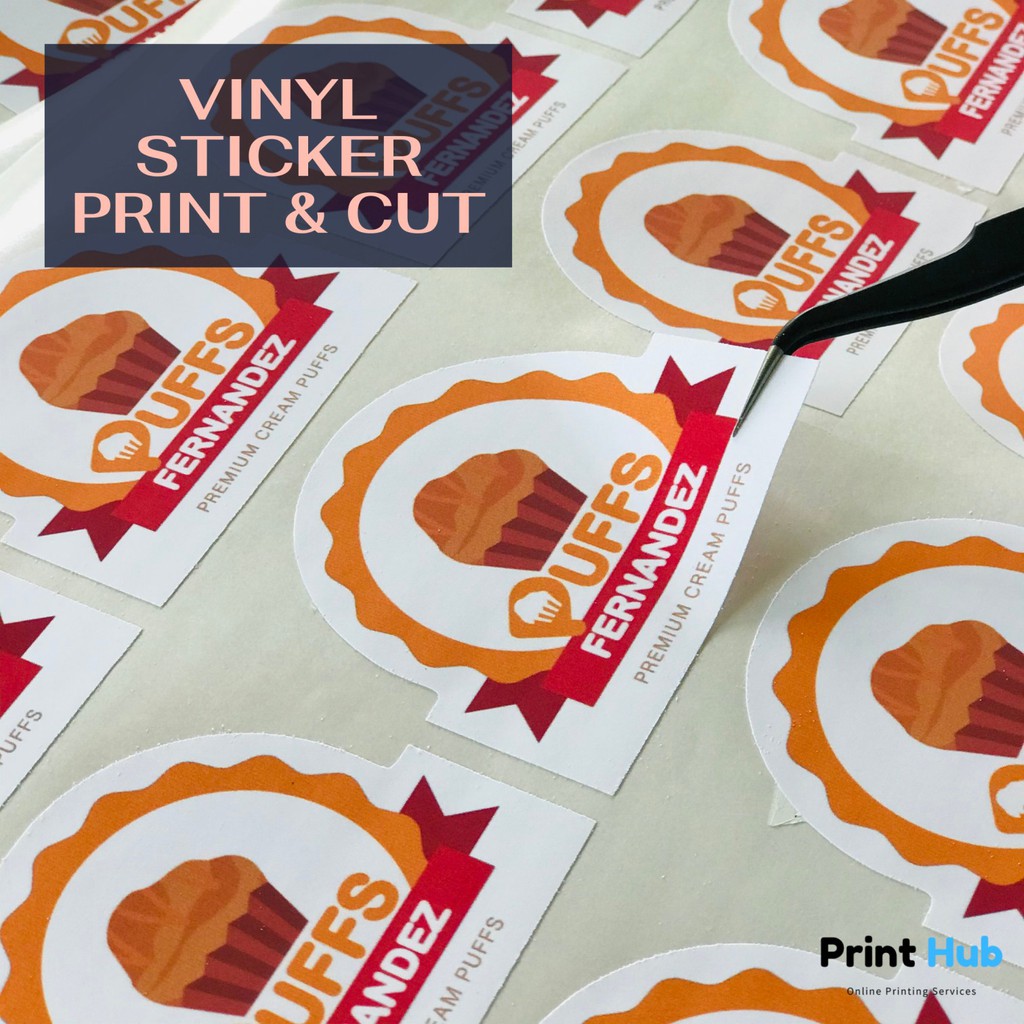 Vinyl Sticker Printing Services Print and Cut Waterproof Sticker