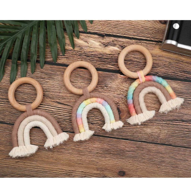 macrame teething ring