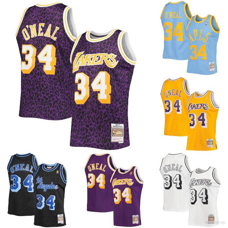 NBA Jersey Los Angeles Lakers Classic No 34 O Neal Basketball Jersey