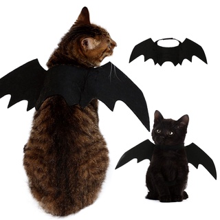 ✧Pet Halloween jewelry clothes cat black felt bat wings small dog photo props transformation costume