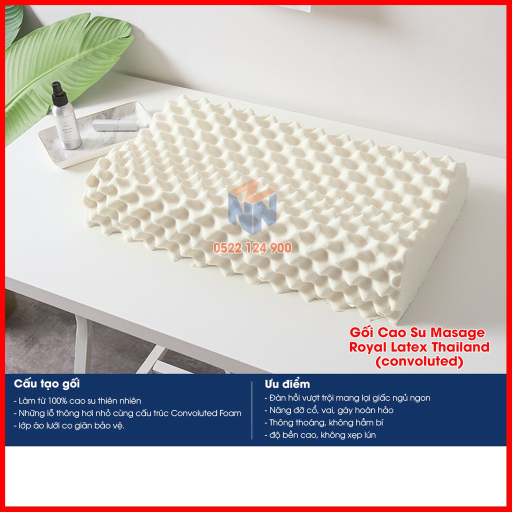 Convoluted Thai Royal Latex Pure Natural Latex (Great Relaxation