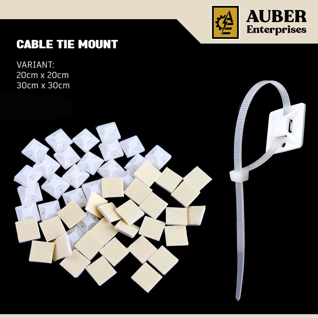 Self Adhesive Cable Tie Mount 100pcs/pack Shopee Philippines
