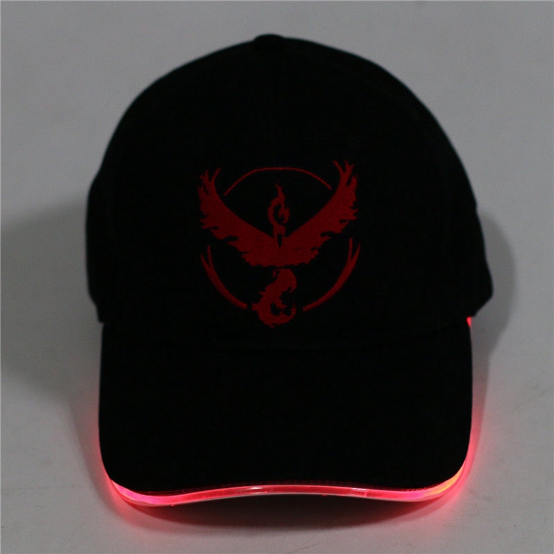 Chic LED Light Pokemon Go Cap Hat Team Valor Team