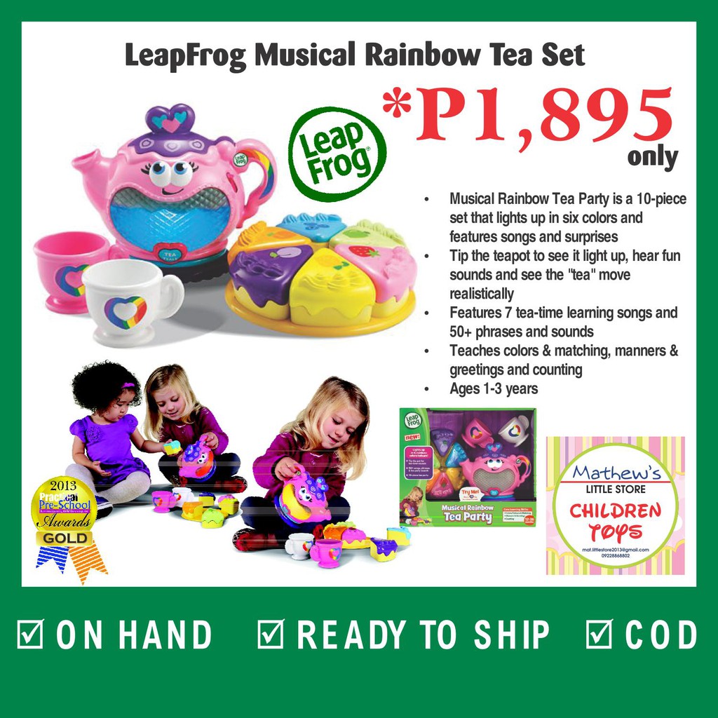 leapfrog sweet treats musical tea set