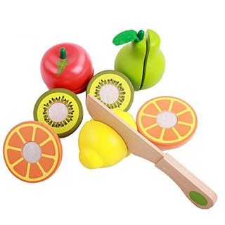 Wooden Kitchen Toys Cutting Fruit/Vegetable Blocks Set ...