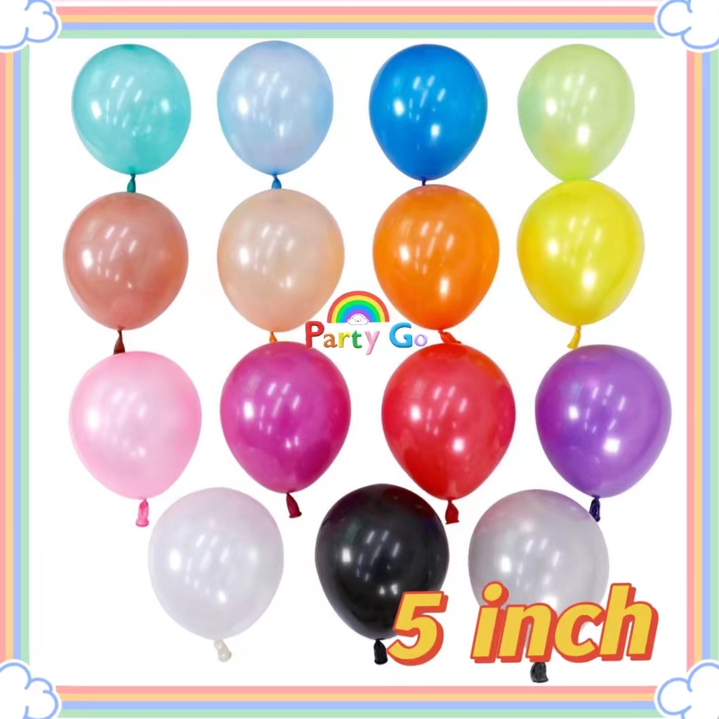 25pcs 5inch glossy balloon Metal balloon decoration supplies party