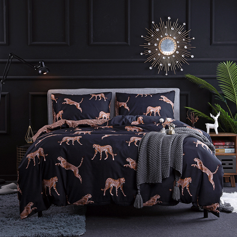 Duvet Cover King Size Queen Size Comforter Sets Leopard Printing Bedding Set Leopard Print Comforter Bedding Sets Luxury Cheetah Bed Set King Queen Size Panther Duvet Cover Shopee Philippines