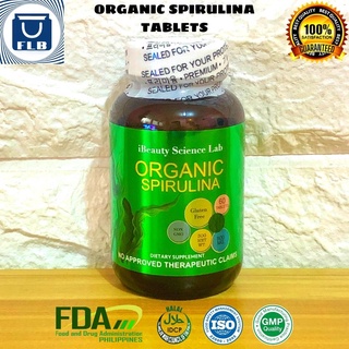ORGANIC SPIRULINA Tablet Food Supplement (60 tablets x 500 mg) FDA Approved and HALAL Certified