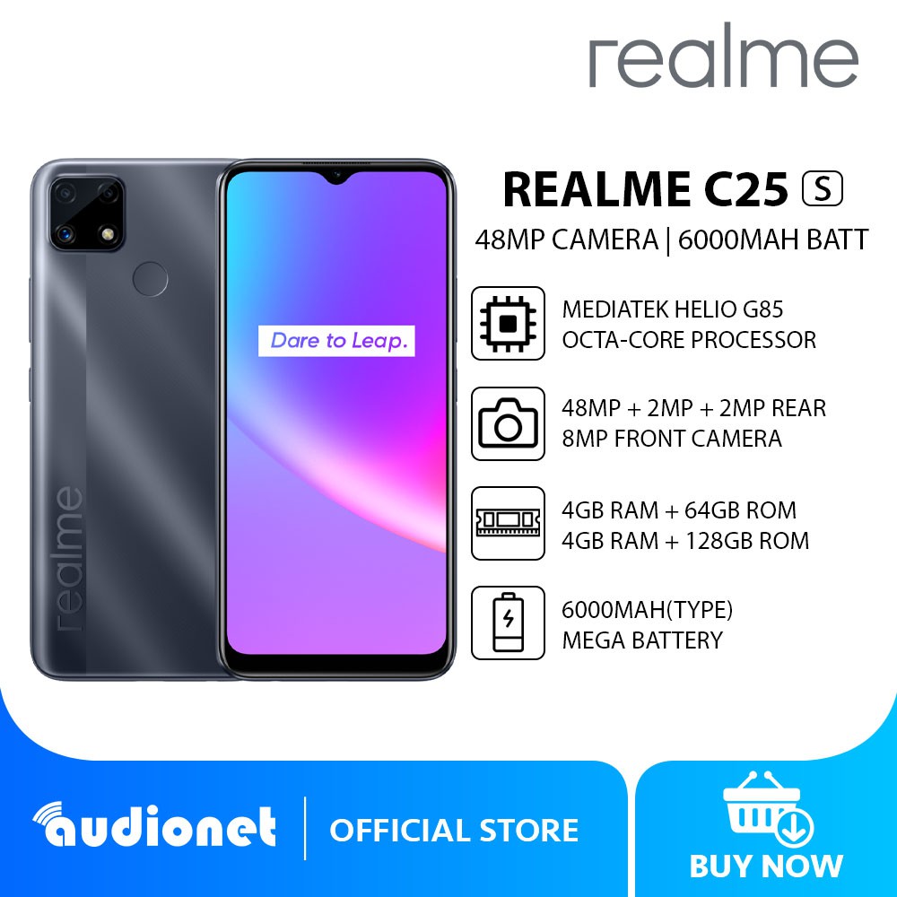 Realme C25s 4GB RAM + 64GB/128GB ROM 6000mAh 48MP AI Triple Camera 6.5 ...