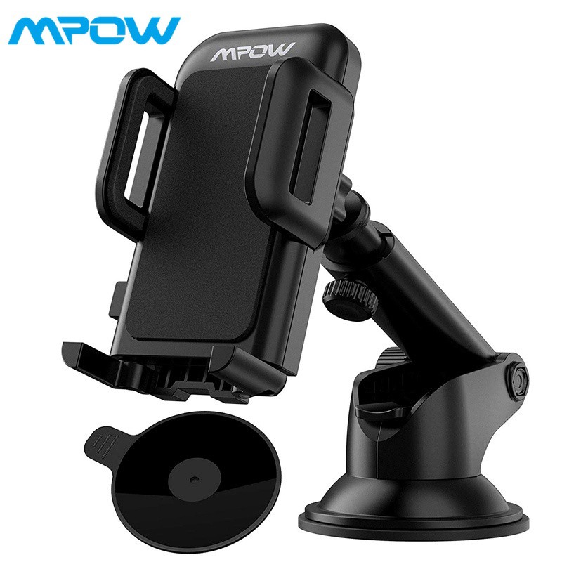 Mpow Car Phone Mount Adjustable Windshield Holder w/Pad | Shopee ...