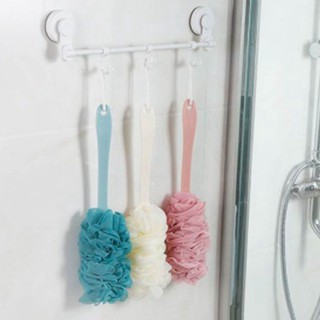 SJW New Shower Scrubber Loofah Sponge Bath Body Back Brush with Long Handle #3