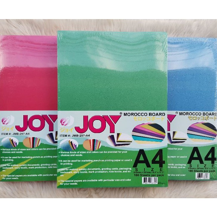 Joy Morocco Board Paper A4 100 Sheets (Ream) Shopee Philippines
