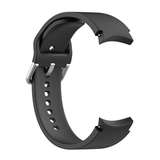 Samsung Galaxy Watch 4 44mm 40mm Silicone Strap Official Models Silver Round Buckle UHmm #3