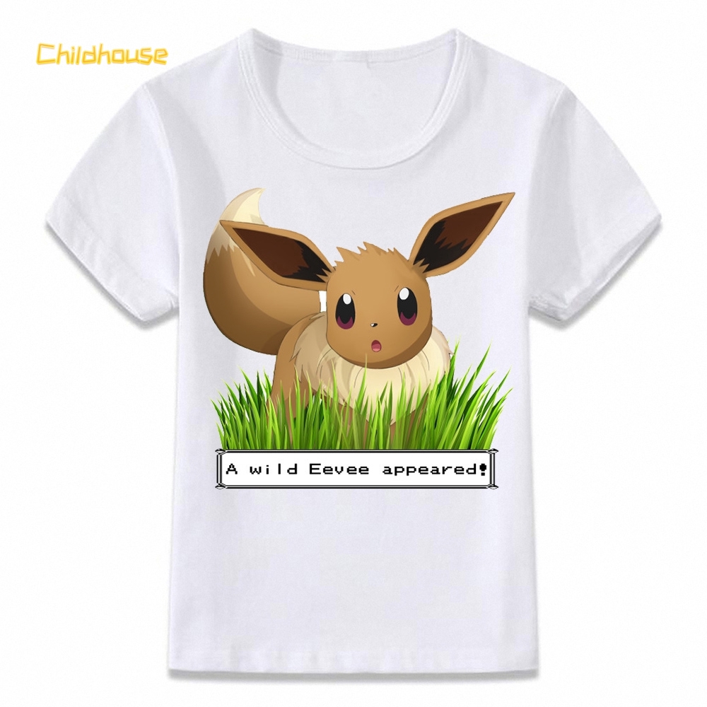 Kids Clothes T Shirt A Wild Eevee Appears In The Wild Pokemon Shirts Tee Shopee Philippines - roblox t shirt pokemon