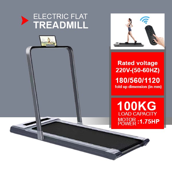 Electric Flat Running Walking Treadmill with hand rest 1.75HP Shopee