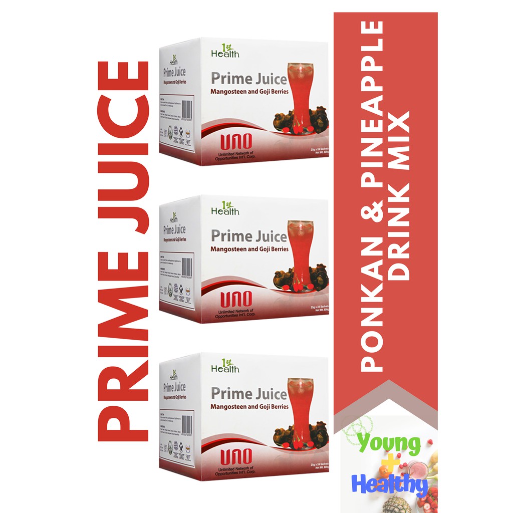 PRIME JUICE with MANGOSTEEN & GOJI BERRIES (Ponkan & Pineapple Drink Mix) Shopee Philippines
