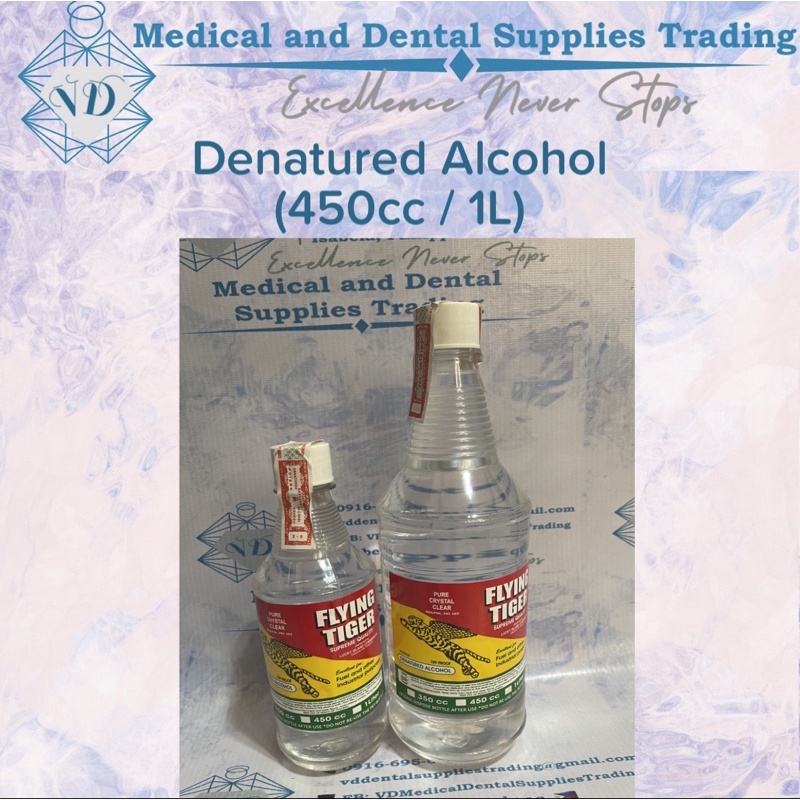 Dental Denatured Alcohol 450cc & 1 Liter Shopee Philippines