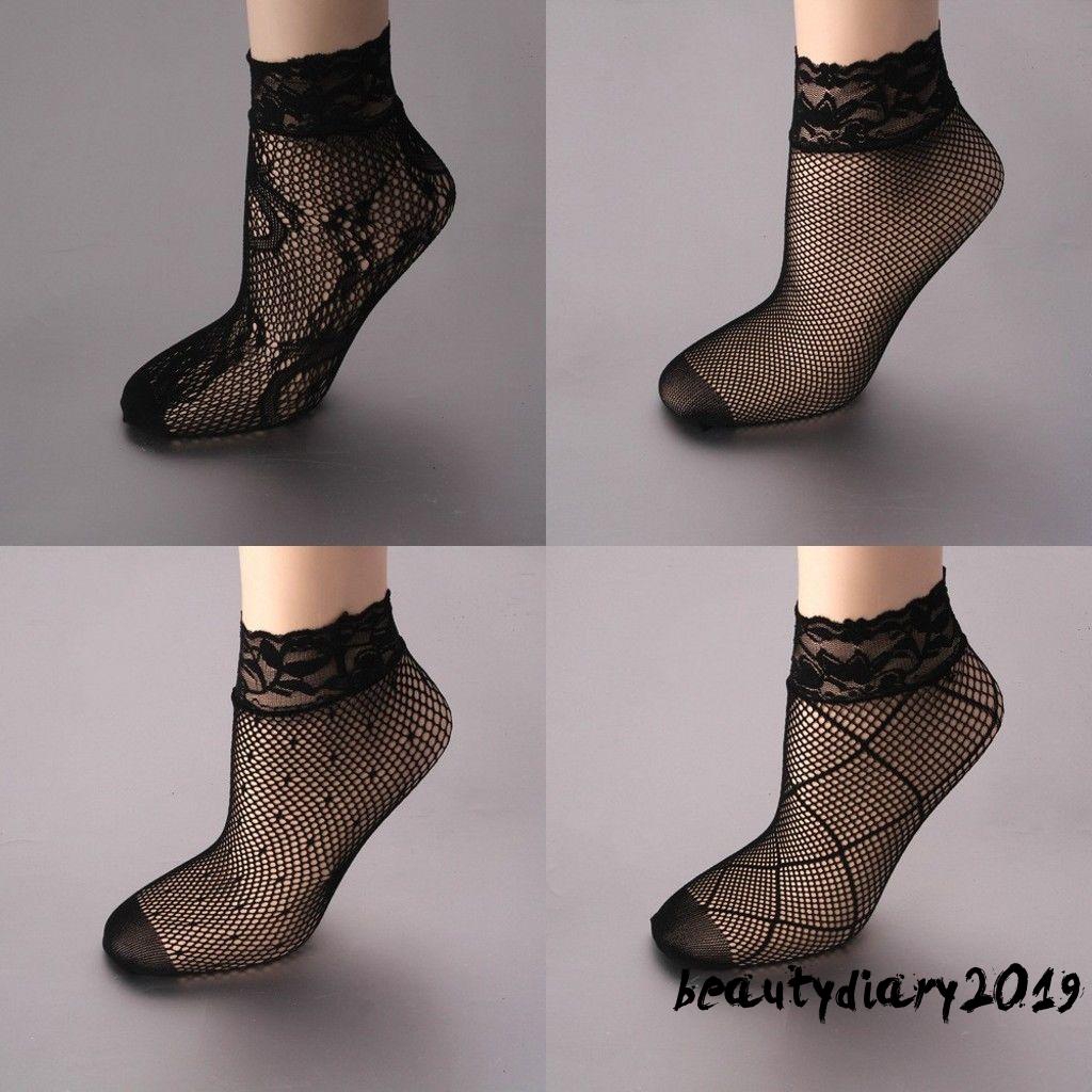 black lace boot socks