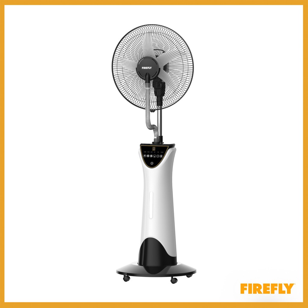 Firefly 16" Rechargeable Mist Fan with Digital Display and LED Night
