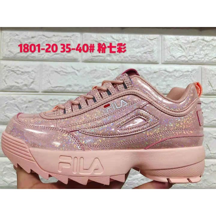 pink glitter fila