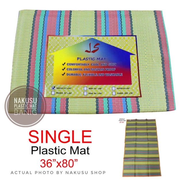 NKS 1Piece Plastic Mat or Banig (Sizes Single Jumbo) Shopee Philippines