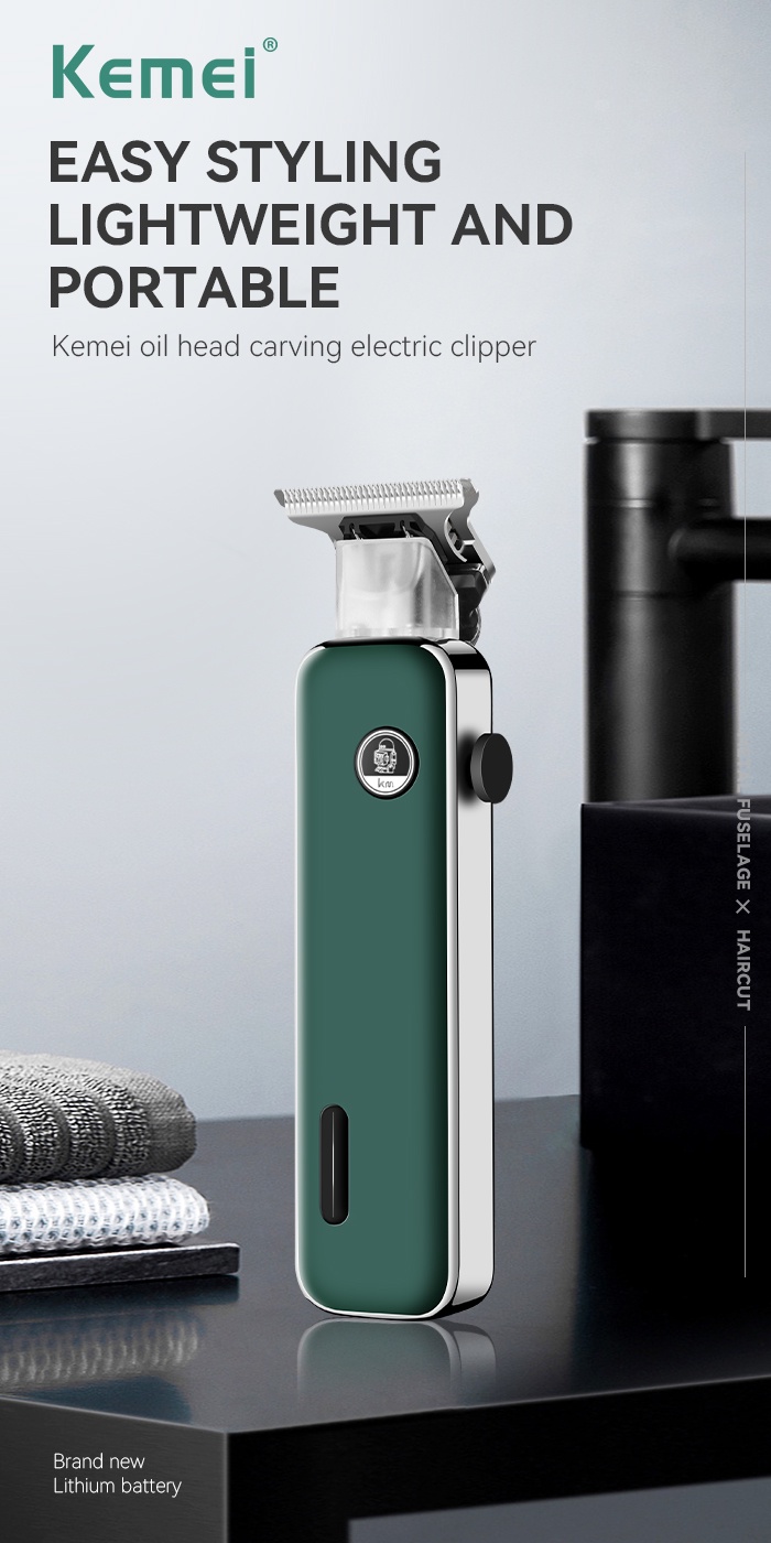 Kemei KM-5098 Cordless Professional Hair Clipper Rechargeable Electric ...