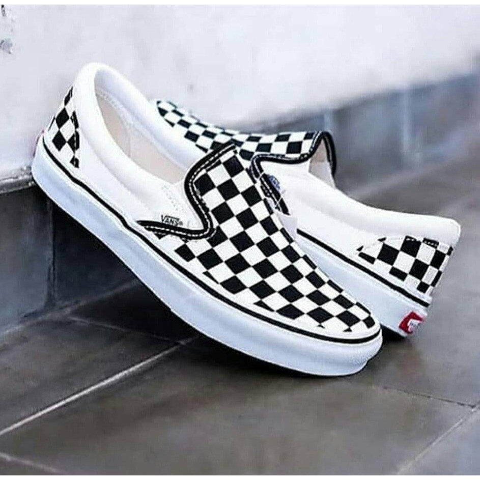 Vans Shoes Slip Chess White ORIGINAL GRADE | Shopee