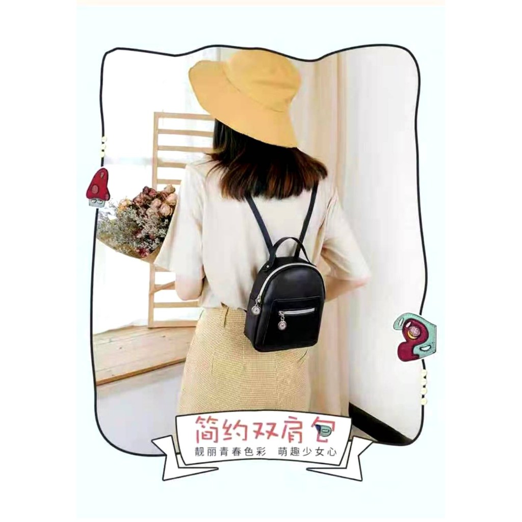 KOREAN MINI SLING BAG SHOULDER BAG BACKPACK BAG 3 WAY Shopee Philippines