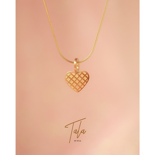 Tala by Kyla TBK Waffle Heart Necklace Plus Gift Box