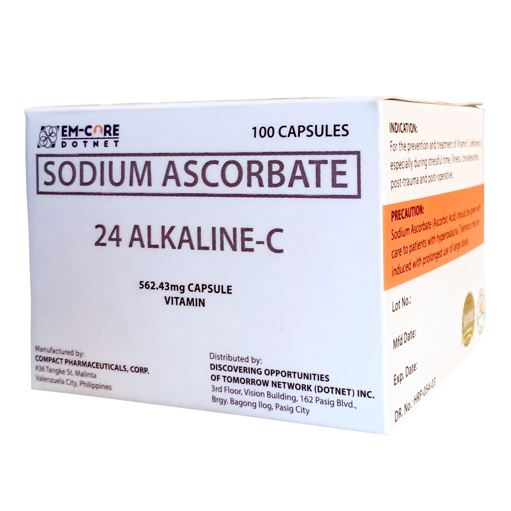 Sodium Ascorbate 24 Alkaline C (100 capsules Vitamin C) Shopee