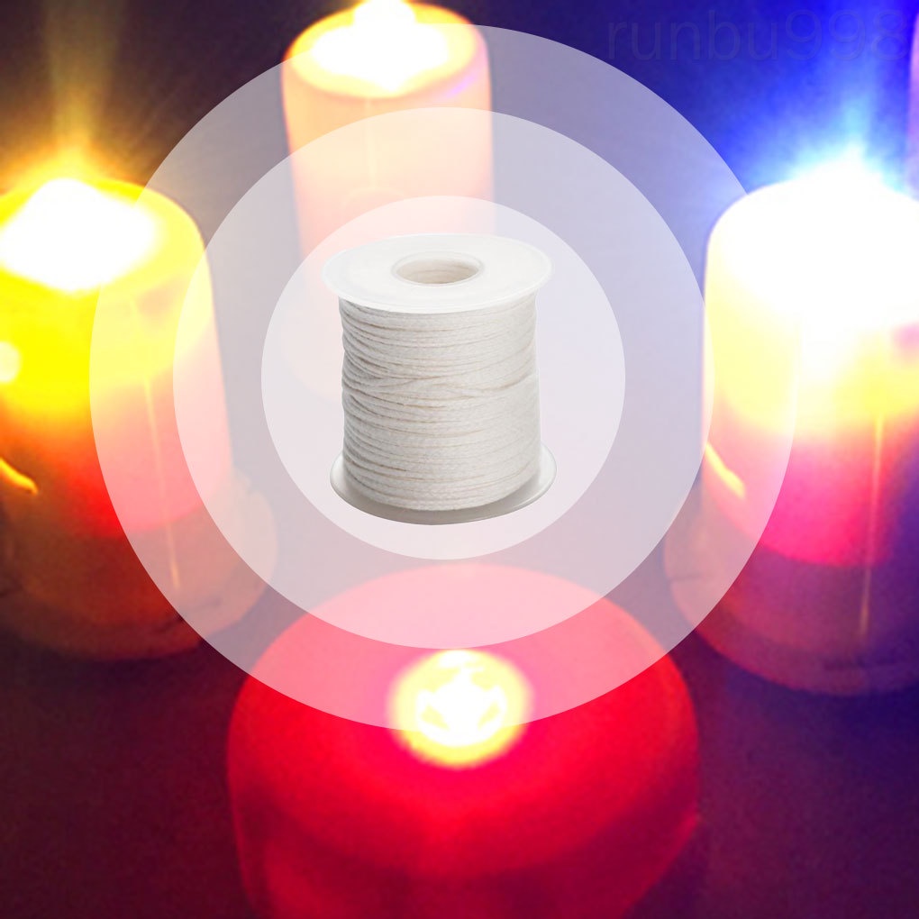 1 Roll Cotton Candle Wick Smokeless Candle Wick 61 Meters for DIY Handmade Candle Making runbu998 store