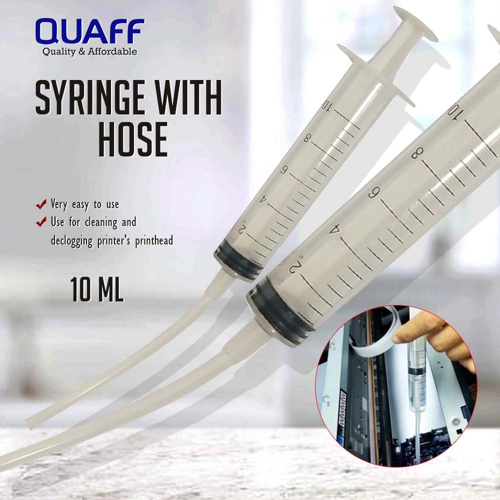 Syringe with Hose for Printer / 100ml Cleaning Solution Inkjet and Dtf
