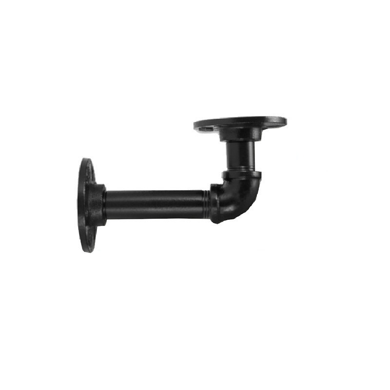 Industrial Pipe Shelf Bracket, Rustic Pipe Brackets for Shelving, Matte