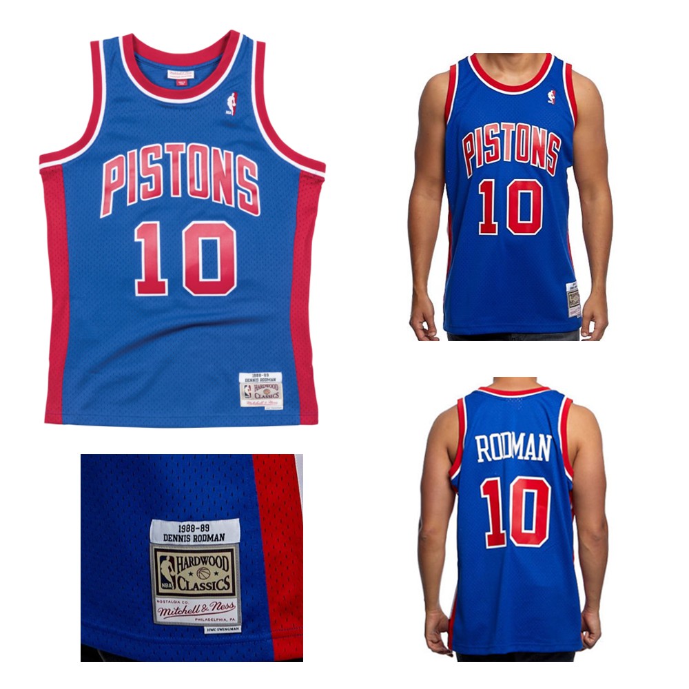 Detroit Piston No.10 Dennis RoDman Retro Basketball Jersey Shopee Philippines