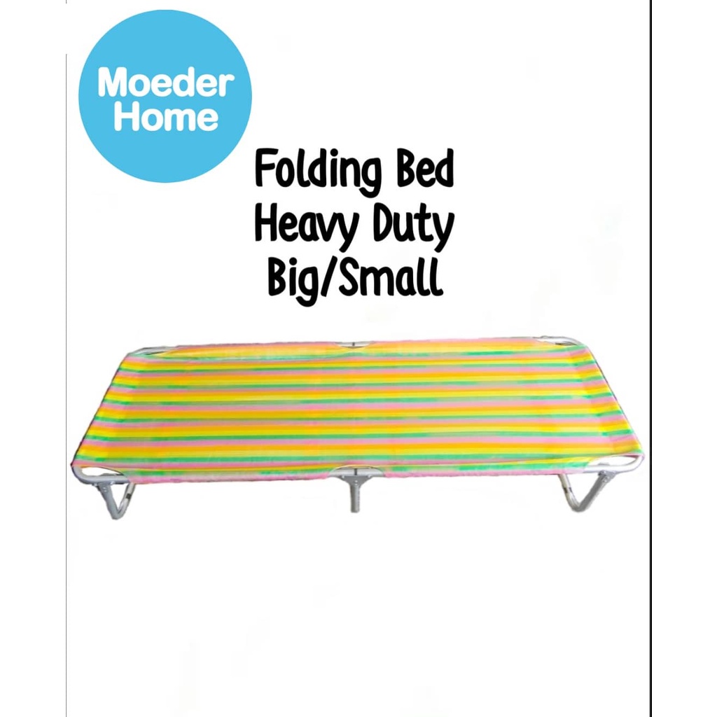 Folding Bed Nylon Stripe Heavy Duty (Big & Small) | Shopee Philippines