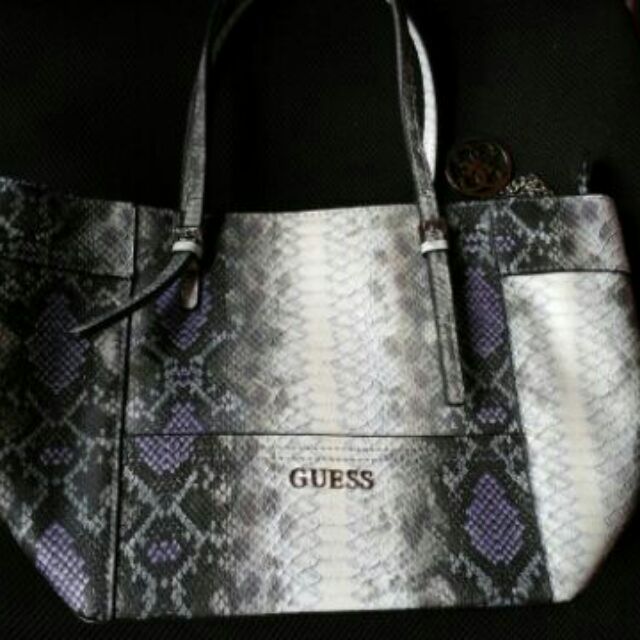 guess snakeskin handbag