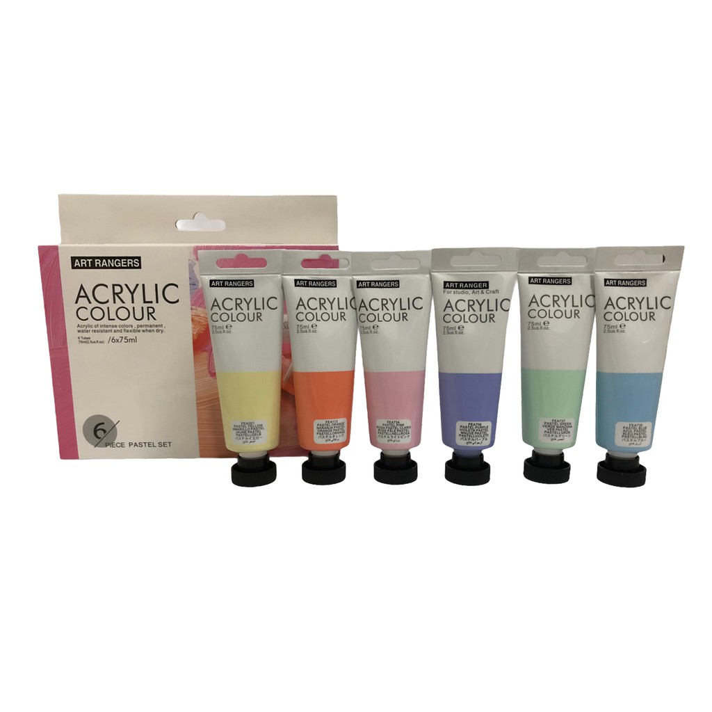 Art Ranger Acrylic Paint Set Fea0675 Pastel 6 Colors x 75ml Shopee